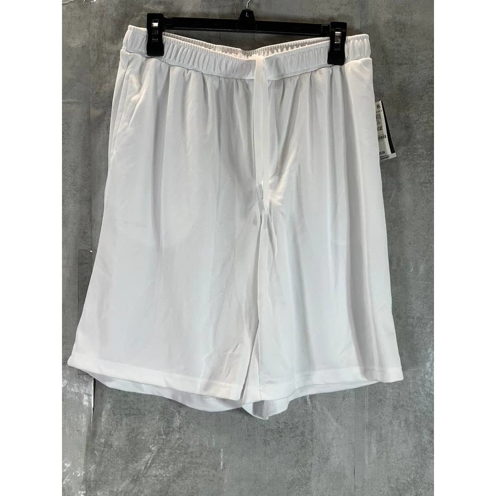 ID Ideology Men's Bright White Mesh Break Elastic Waist Pull-On Shorts SZ L